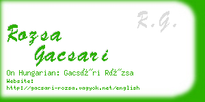 rozsa gacsari business card